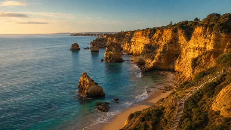 Faro i Algarve — złociste klify